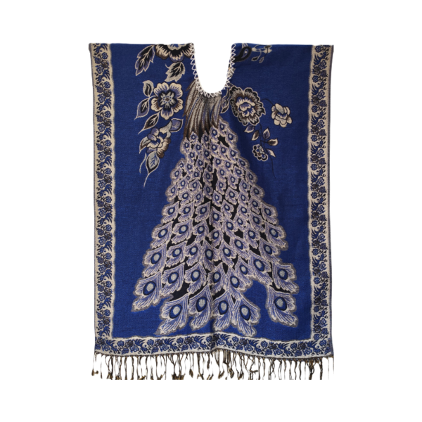 Mexican Handcrafted Blouse for Women | Blue Embroidered Design | One Size