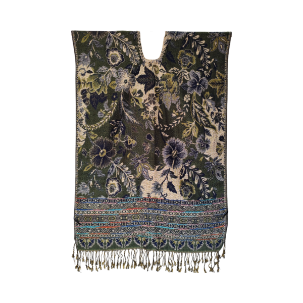 Mexican Handcrafted Blouse for Women | Geen Flower Design | One Size